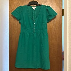 NWOT Isabel Maternity Green Dress with Pockets Size XS